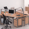 office workstations tables and partition divider screens panels