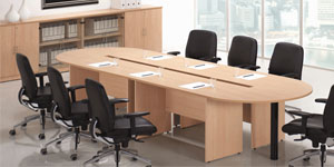 conference table in beech wood color