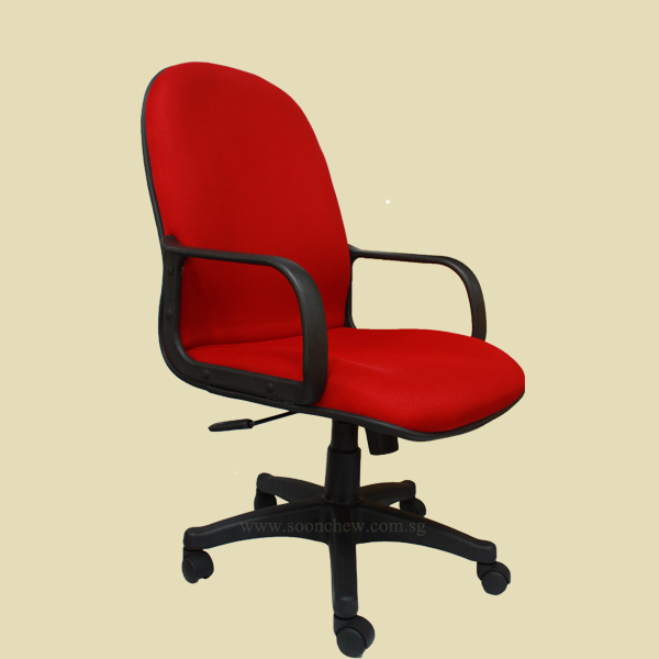 cheapest-office-chair-in-red-color-fabric | Singapore